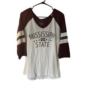 Pressbox MSU Women's White & Burgundy Shirt